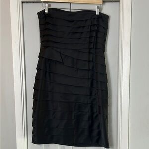 LAUREN RALPH LAUREN Elegant Black Strapless Dress. Side zip.